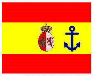 Spanish Flag of Rear-Admiral, the Commander-in-Chief of the Fleet, 1898